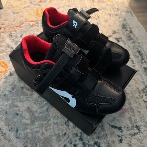 Peloton Black and Red Cycling Shoes